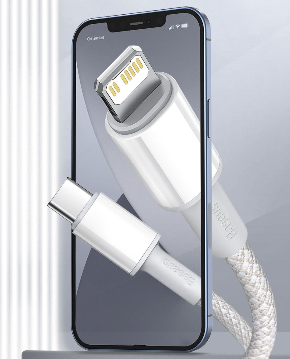 Baseus-MacBook,iPhone 13 12 11 pro max xr 8 pd,20W用のUSB Cケーブル,急速充電,タイプC用