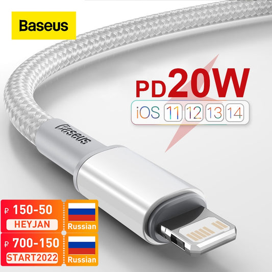 Baseus-MacBook,iPhone 13 12 11 pro max xr 8 pd,20W用のUSB Cケーブル,急速充電,タイプC用